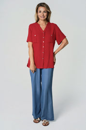 Blusa Slim Mujer Rojo