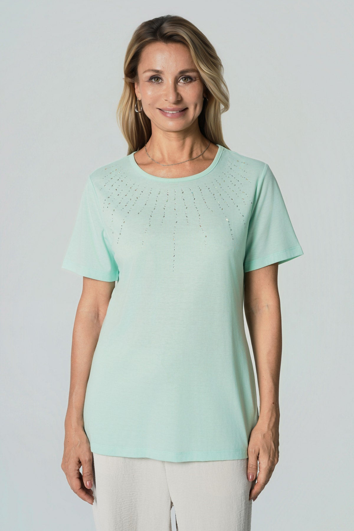 Polera Regular Mujer Verde Claro