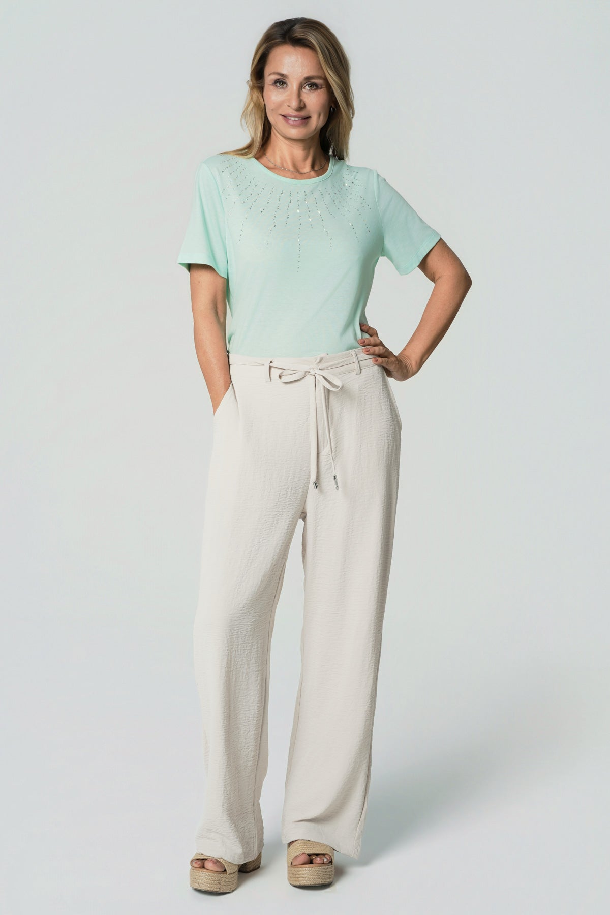 Polera Regular Mujer Verde Claro