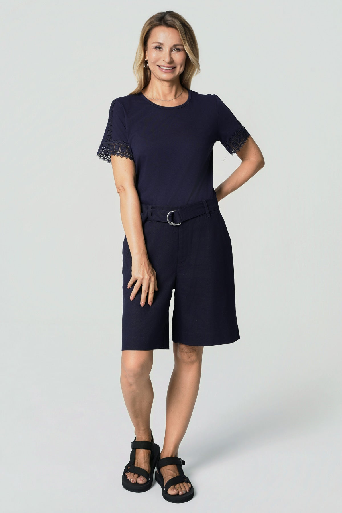 Polera Regular Mujer Azul Oscuro