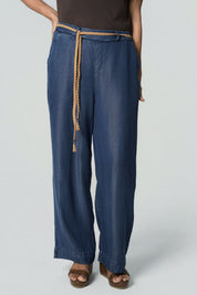 Jeans Straight Mujer Azul