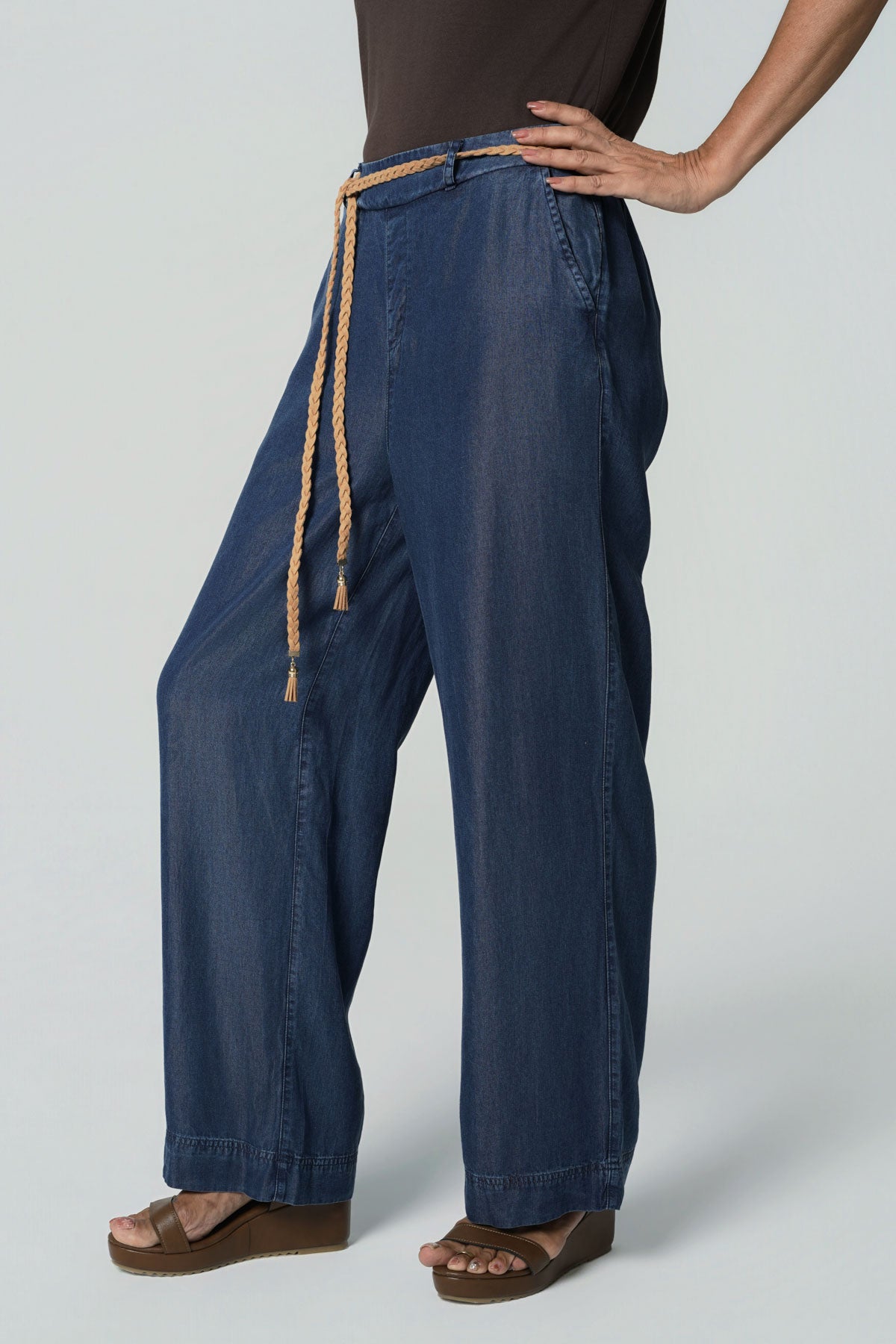 Jeans Straight Mujer Azul
