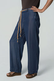 Jeans Straight Mujer Azul