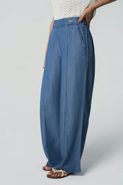 Jeans Wide Leg Mujer Azul
