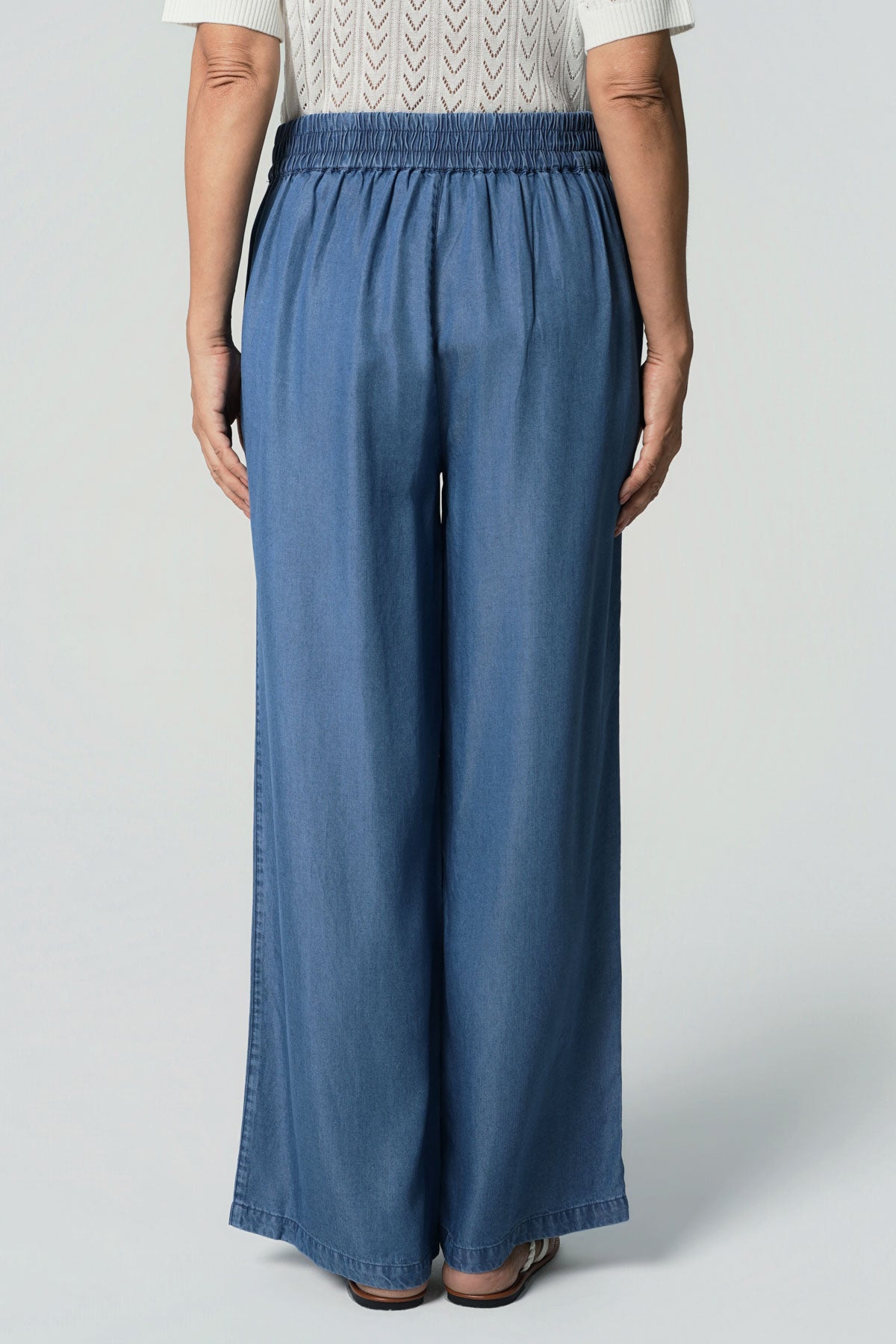 Jeans Wide Leg Mujer Azul