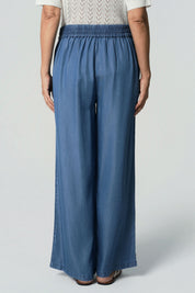 Jeans Wide Leg Mujer Azul