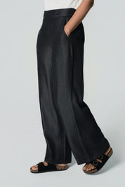Jeans Wide Leg Mujer Negro