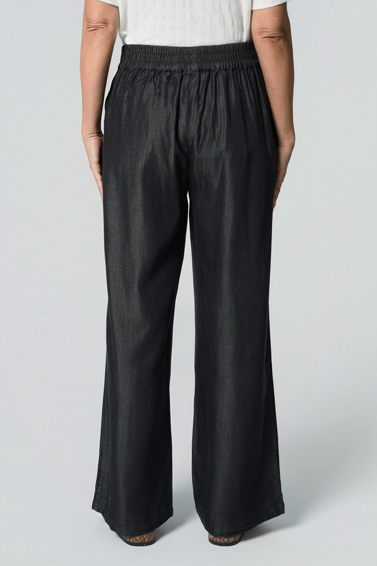 Jeans Wide Leg Mujer Negro