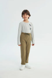 Pantalón Buzo Niño Jogger Verde Militar