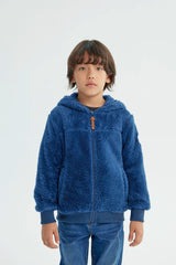 Polar Niño Básico Peludo Azul Petroleo