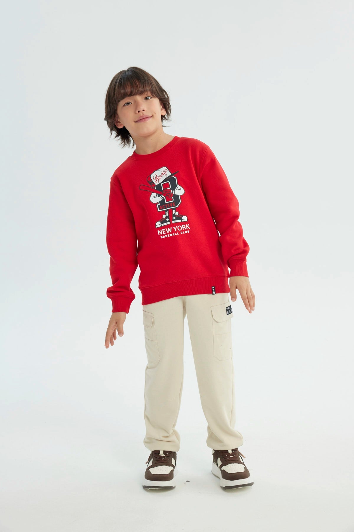 Polerón Niño Slim Rojo