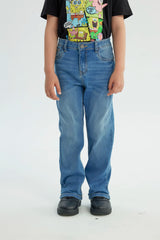 Jeans Calce Recto Niño Azul