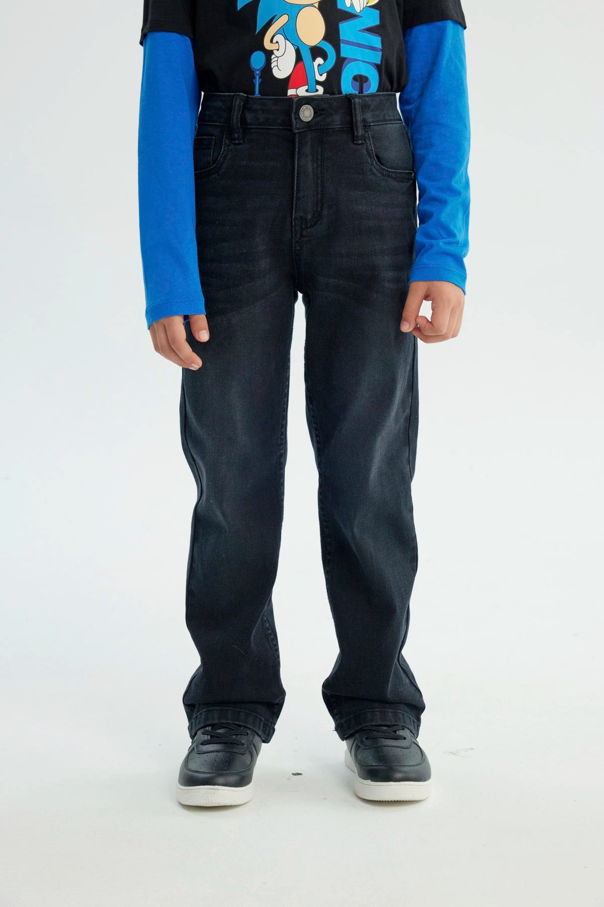 Jeans Niño Calce Recto Negro