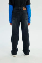 Jeans Niño Calce Recto Negro