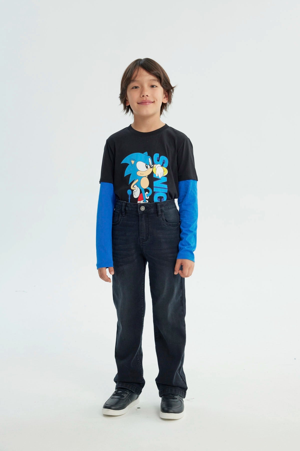 Jeans Niño Calce Recto Negro