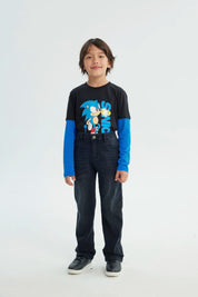 Jeans Niño Calce Recto Negro