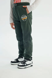 Pantalón Buzo Niño Pitillo Verde Oscuro