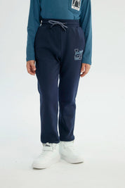 Pantalón Buzo Niño Pitillo Azul Marino