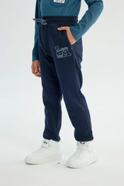 Pantalón Buzo Niño Pitillo Azul Marino