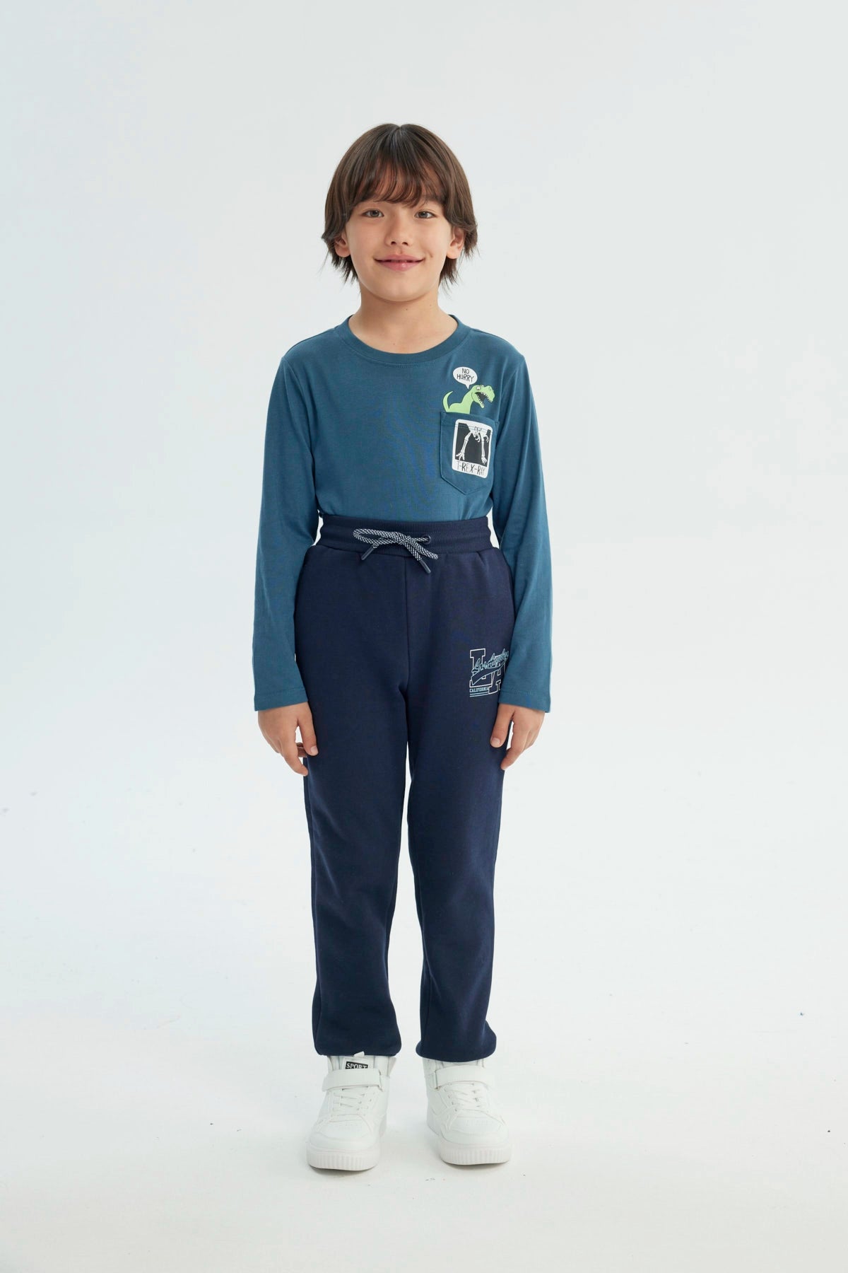 Pantalón Buzo Niño Pitillo Azul Marino