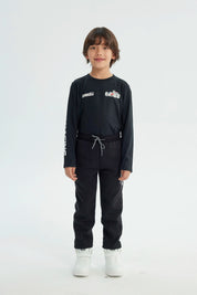 Pantalón Buzo Niño Pitillo Negro