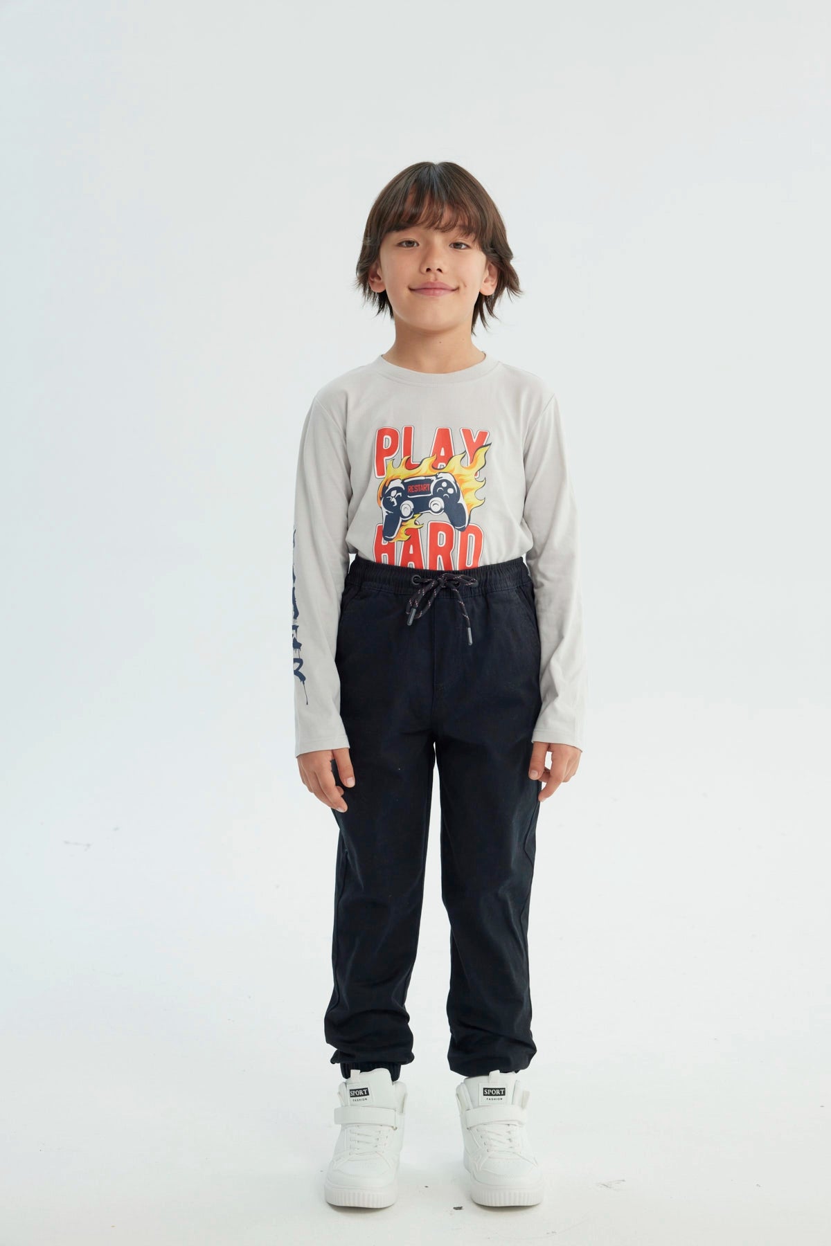 Pantalón Niño Pitillo Negro