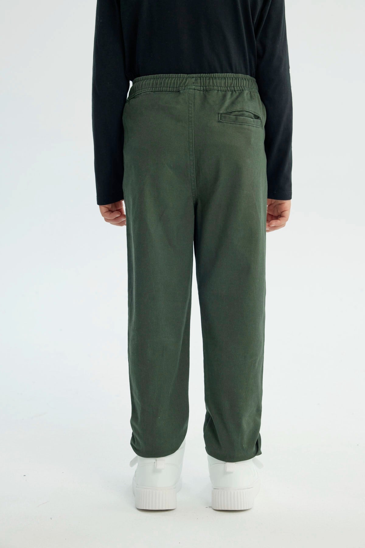 Pantalón Niño Pitillo Verde Oscuro