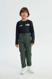 Pantalón Niño Pitillo Verde Oscuro