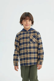 Camisa Niño Regular Azul Oscuro