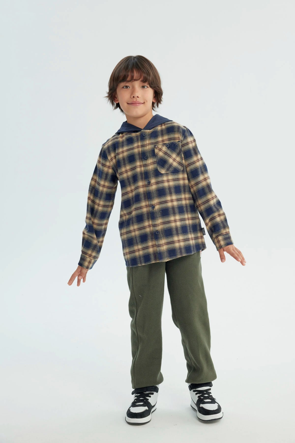 Camisa Niño Regular Azul Oscuro