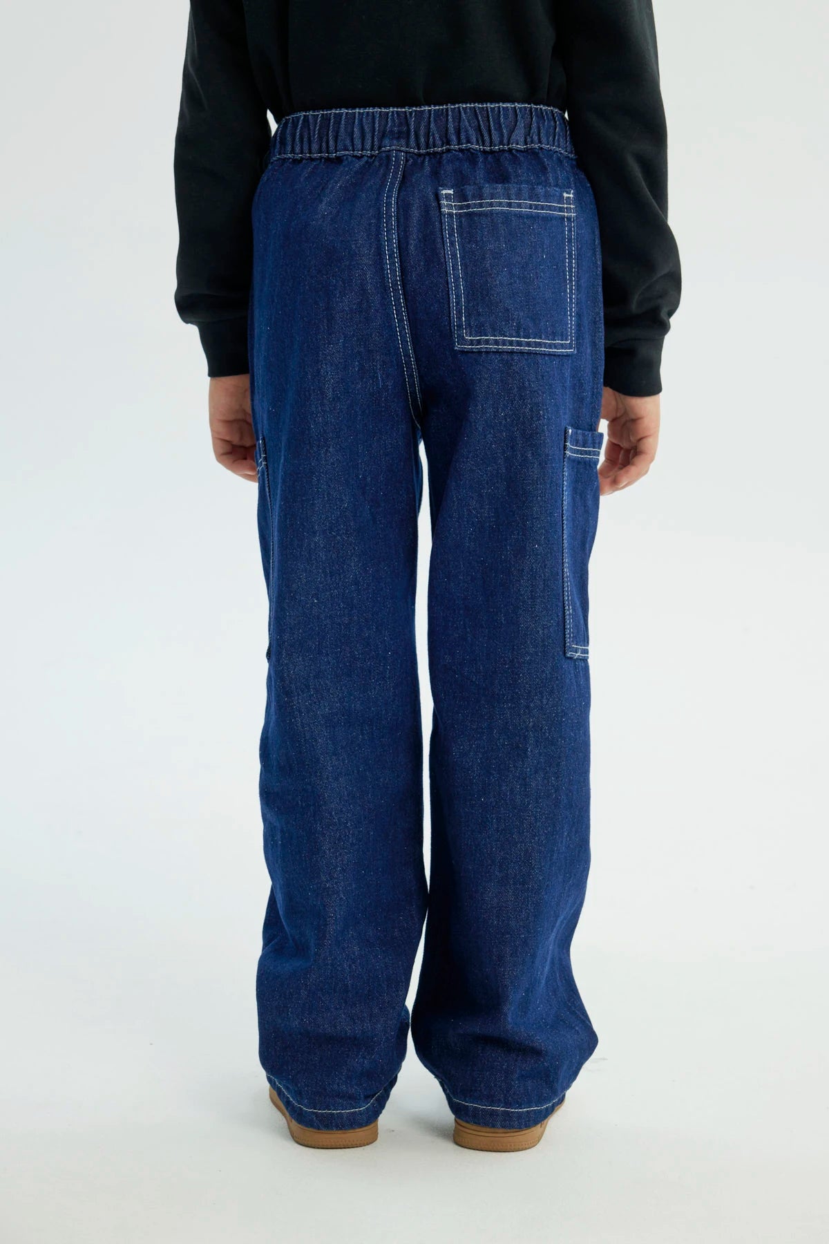 Jeans Niño Calce Recto Azul Oscuro