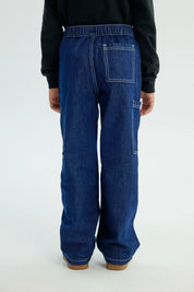 Jeans Niño Calce Recto Azul Oscuro