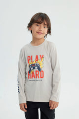Polera Niño Regular Gris
