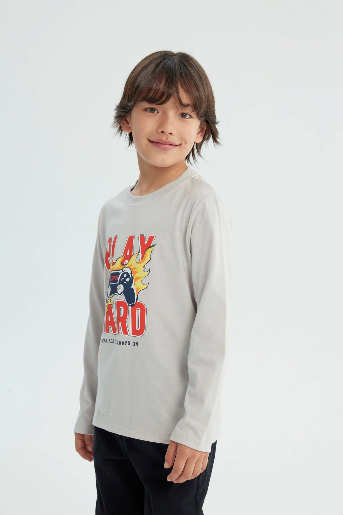 Polera Niño Regular Gris