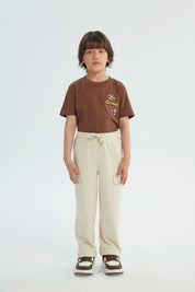 Pantalón Buzo Niño Pitillo Beige