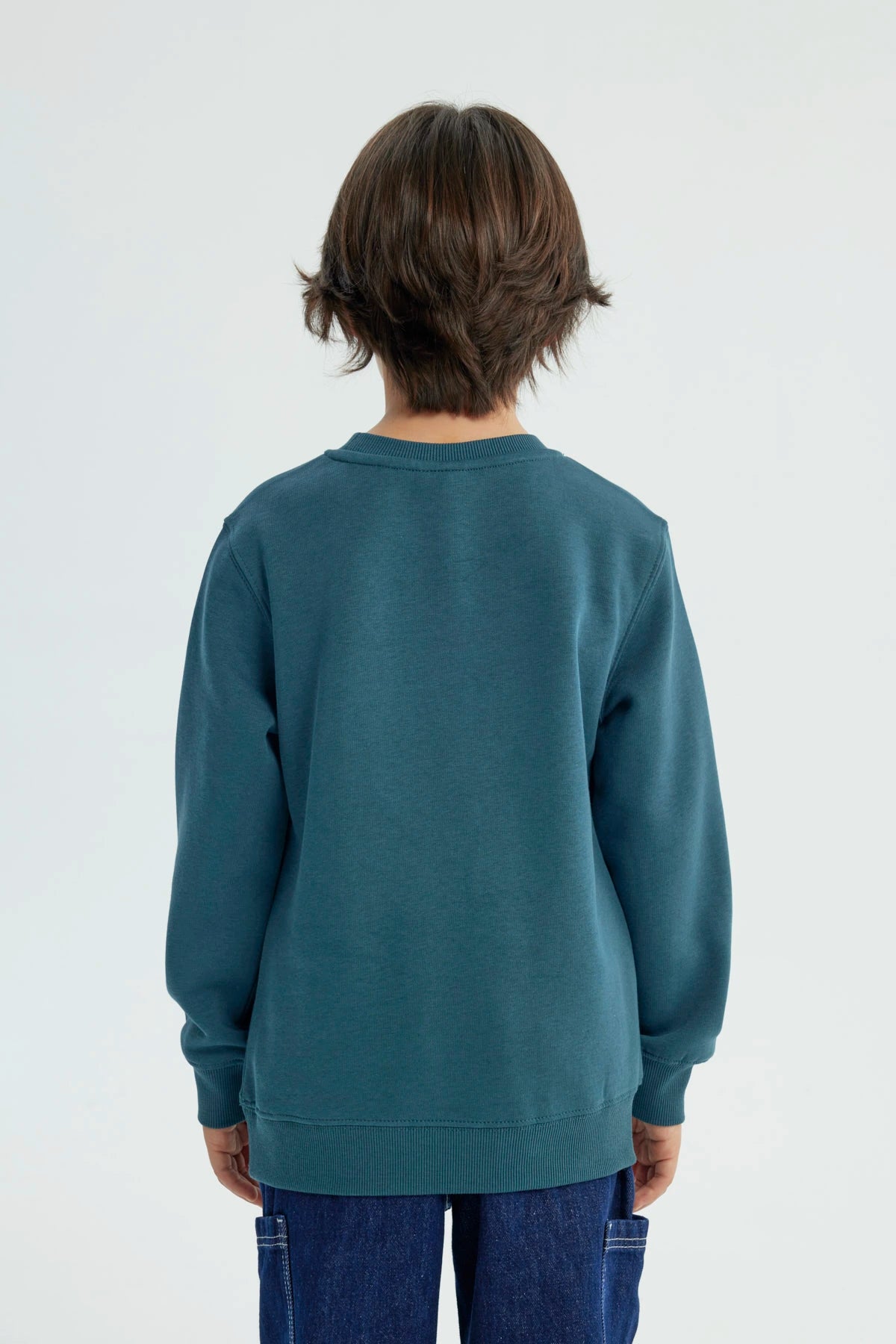 Polerón Niño Slim Azul Petroleo