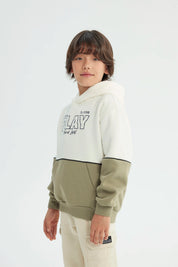 Polerón Niño Classic Verde Militar