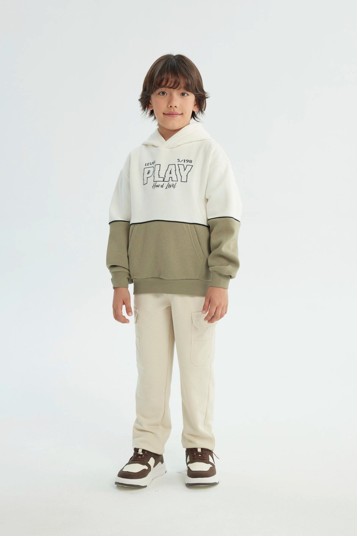 Polerón Niño Classic Verde Militar