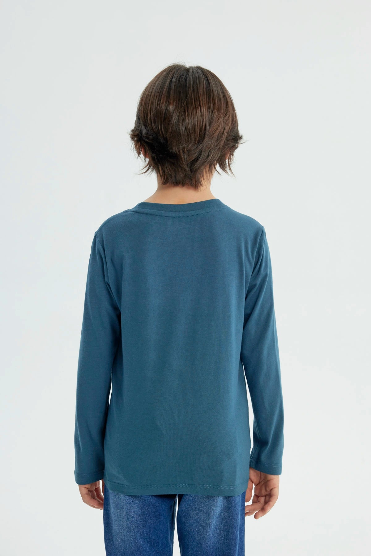 Polera Niño Slim Azul Petroleo