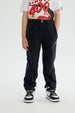 Pantalón Buzo Niño Pitillo Negro
