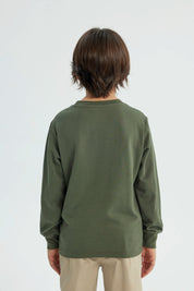 Polera Niño Regular Verde Militar