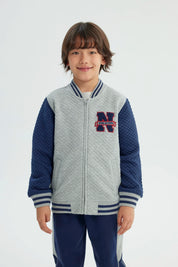 Polerón Niño Regular Gris Melange