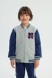 Polerón Niño Regular Gris Melange