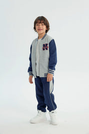 Polerón Niño Regular Gris Melange