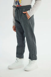 Pantalón Buzo Niño Pitillo Gris