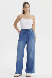 Jeans Mujer Calce Recto Confort Azul