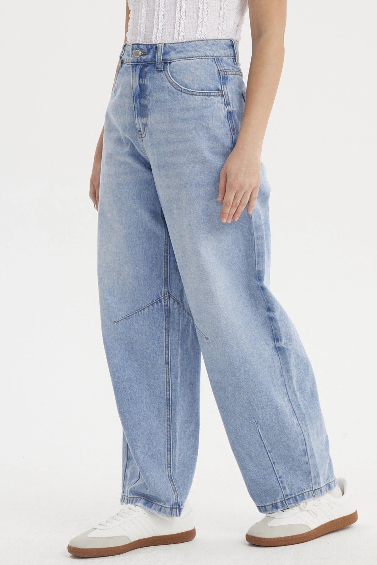 Jeans Mujer Baggy Skater Azul Claro