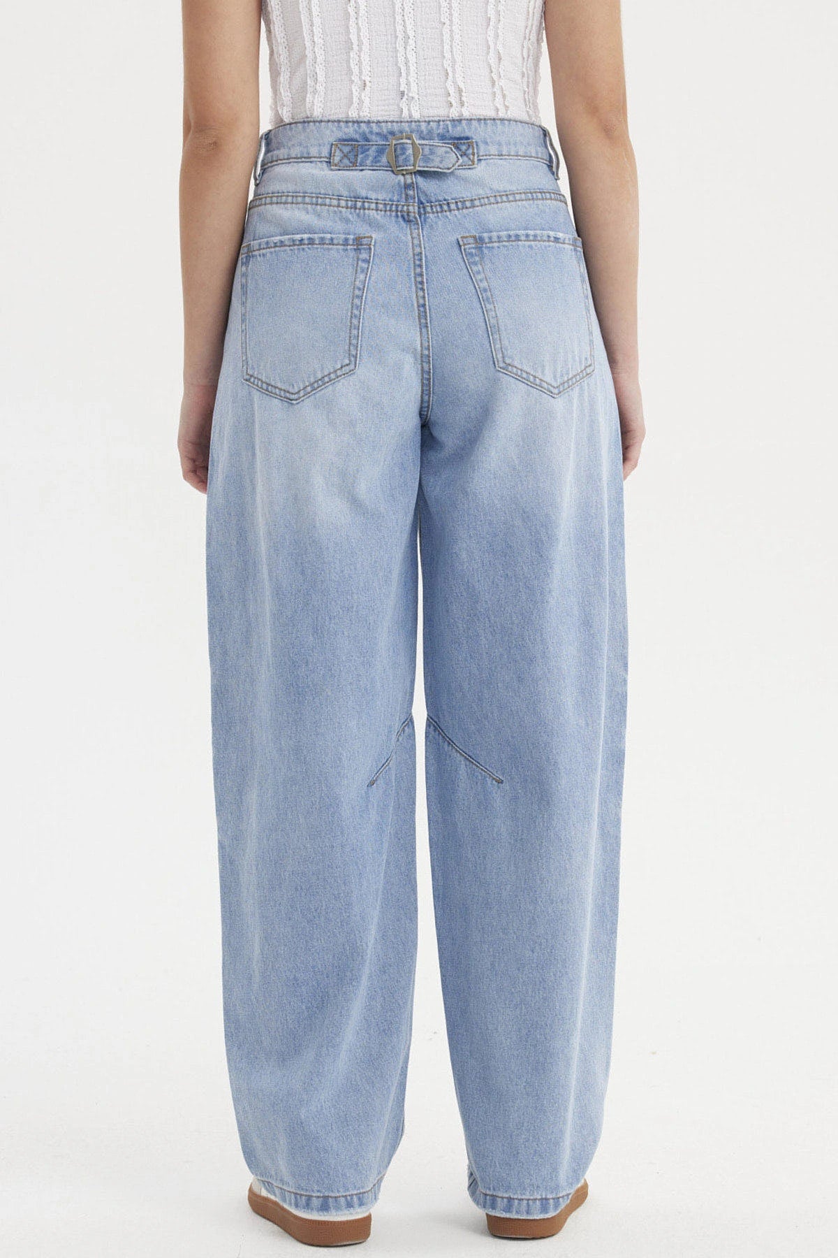 Jeans Mujer Baggy Skater Azul Claro