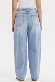 Jeans Mujer Baggy Skater Azul Claro