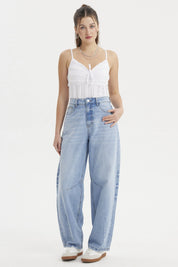 Jeans Mujer Baggy Skater Azul Claro